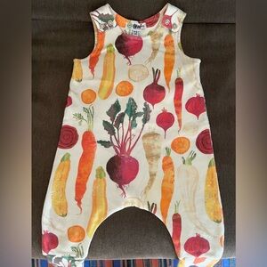 Colorful Vegetable Print Baby Romper